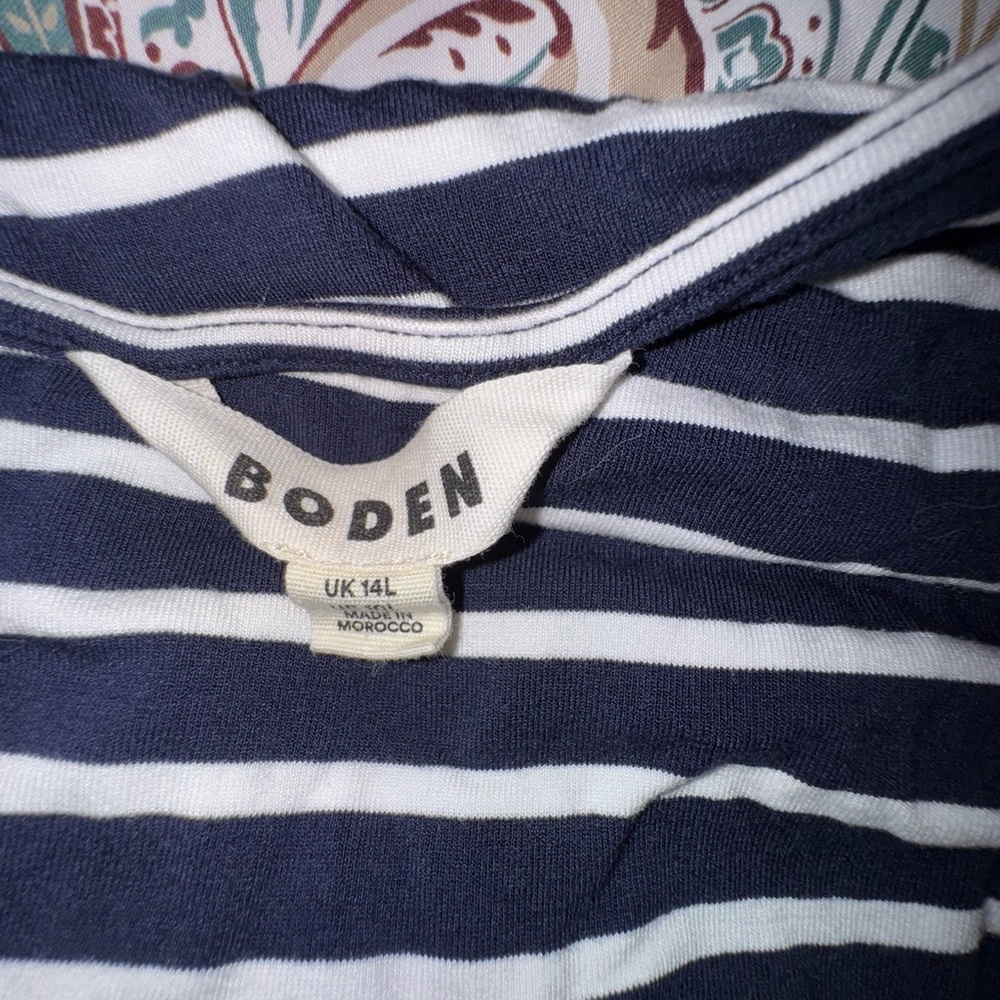 Boden Navy and White Striped Dress - Picture 3 of 3